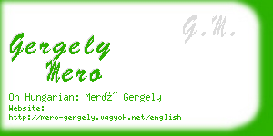 gergely mero business card
